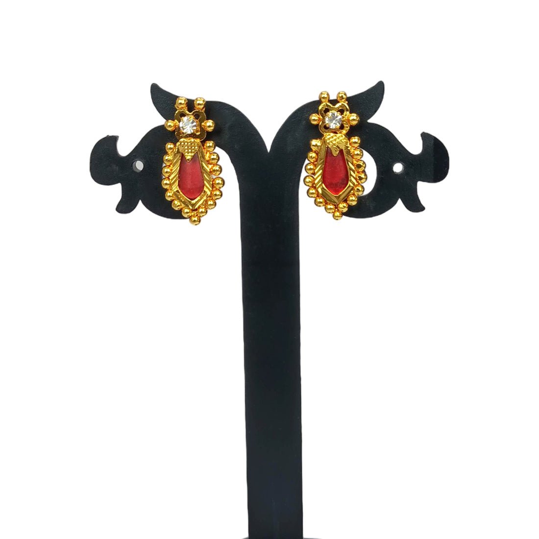 Classy Designer Nagapadam CZ Stone Ear Studs - KSupreme