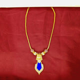Classy Gold Plated Ruby Stones Nagapadam Pendant Necklace - KSupreme