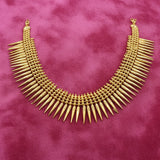 Contemporary Gold Plated Jasmine Buds Spike Necklace