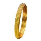 Contemporary Gold Plated Multi Spring Design Bangle showcasing elegant gold finish and intricate texture for women.