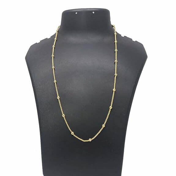 Cute Gold Plated Saturn Beads Cutting Chain - K Supreme