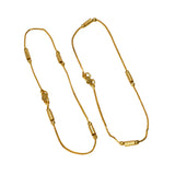 Cylindrical Design Sleek Gold Plated Anklets