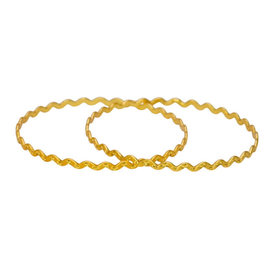Daily Wear Gold Plated Zigzag Bangles - K Supreme