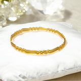 Daily Wear Stylish Gold Plated Thin Zigzag Bangles - K Supreme