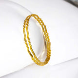 Daily Wear Stylish Gold Plated Thin Zigzag Bangles - K Supreme