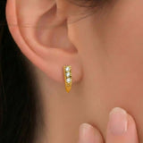Dainty Gold Plated CZ Second Studs - K Supreme
