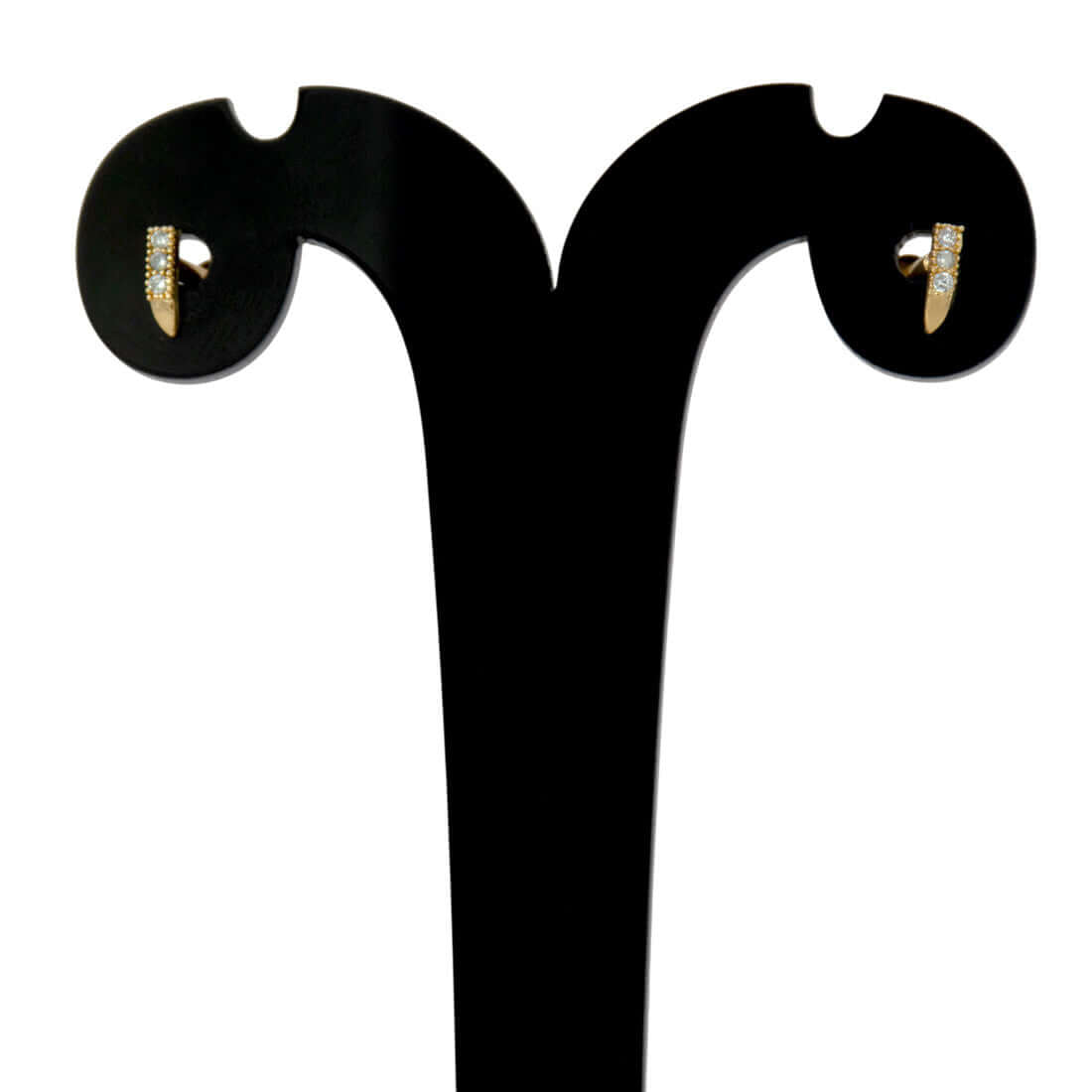 Dainty Gold Plated CZ Second Studs - K Supreme