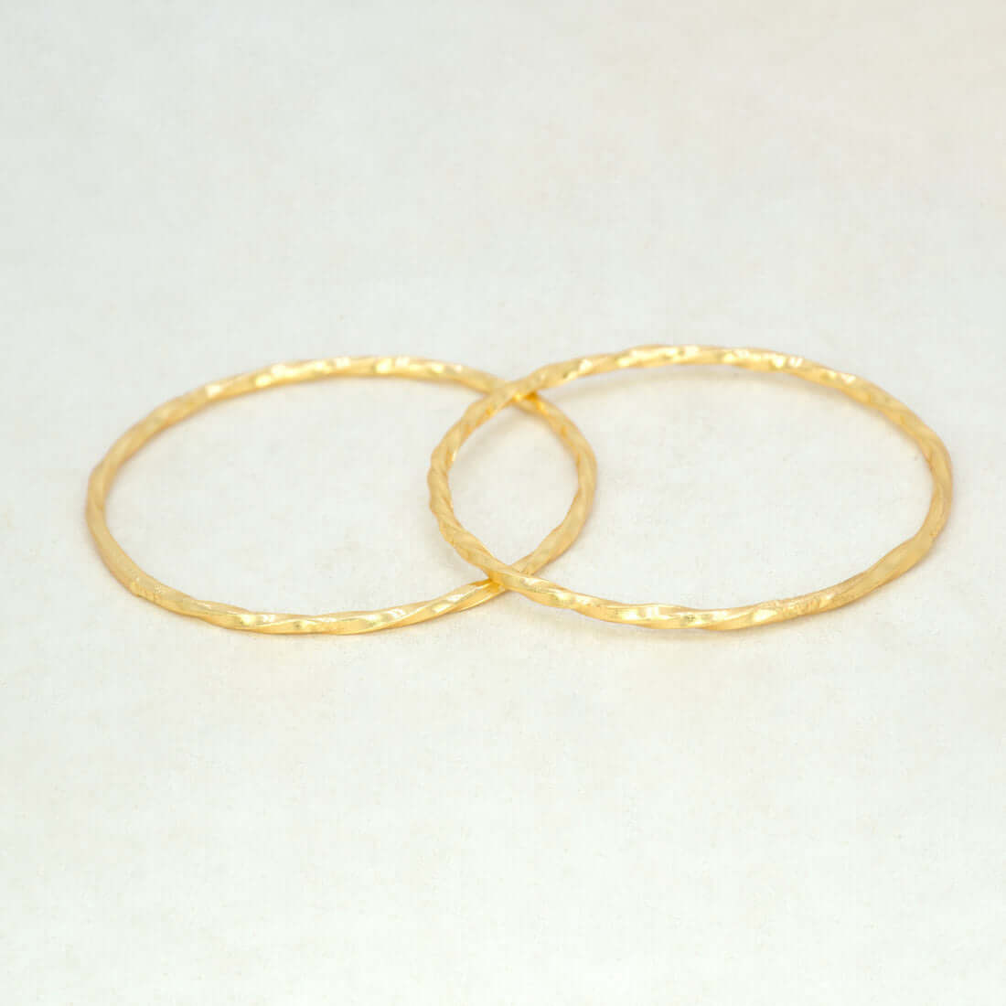 Dashing Gold Plated Twisted Plain Bangles - K Supreme