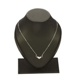 Delicate Silver Plated CZ Triple Hearts Pendant Necklace - K Supreme