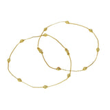 Delicate Thin Chain Golden Ball Anklets