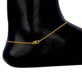 Delicate Very Thin Gold Plated Curb Link Chain Anklets - K Supreme