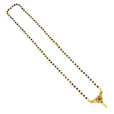 Designer Mangalsutra with Ruby Emerald Peacock Pendant