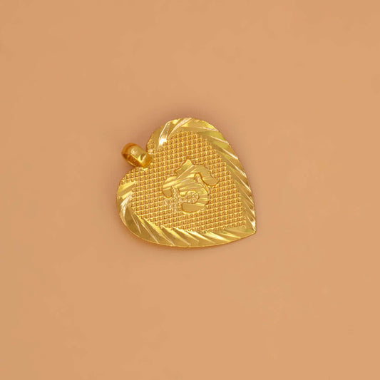 Designer Small Gold Plated Heart Om Thali Pendant - K Supreme