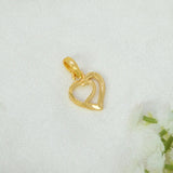 Gold-Plated Heart-in-Heart Pendant Charm