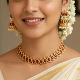 Elegant Fashion Antique Mango Necklace And Jhumka Set - K Supreme