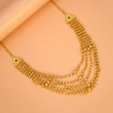 Elegant Five - Strand Designer Golden Beads Layer Necklace - KSupreme