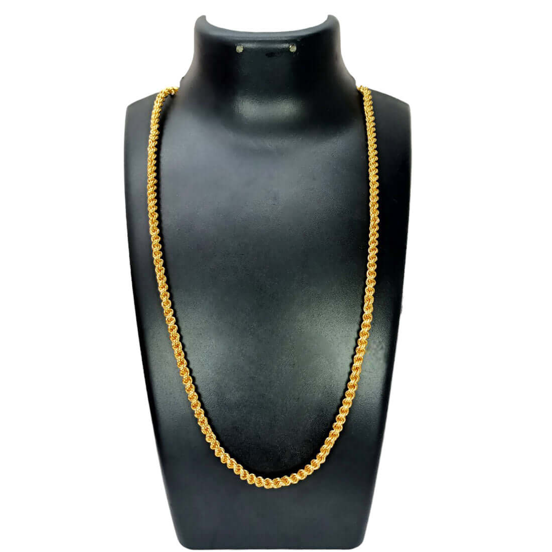 Elegant Gold Plated Coir Design Short Chain - 18" - K Supreme