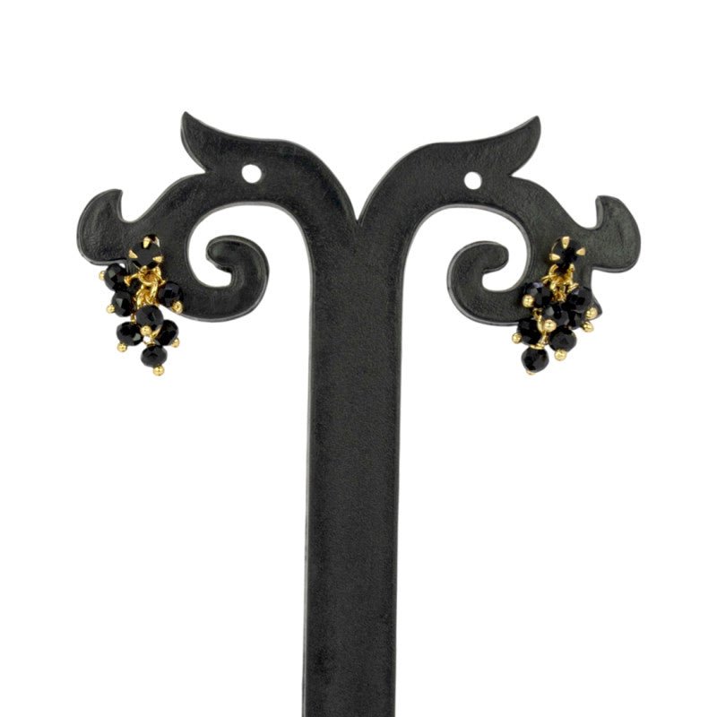 Elegant Gold Plated Crystal Cluster Hanging Earrings - K Supreme