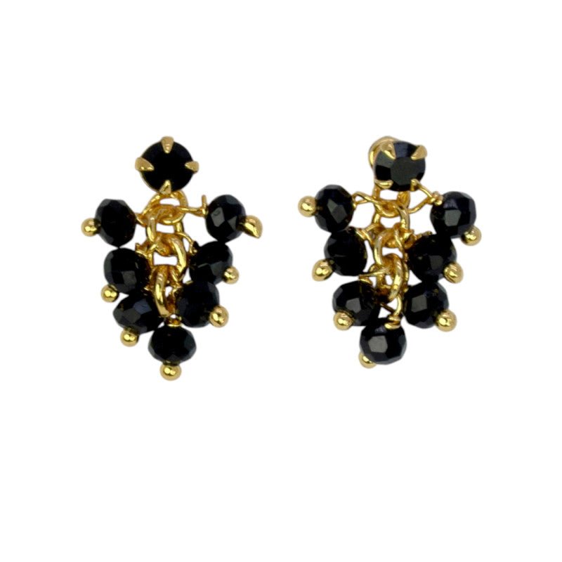 Elegant Gold Plated Crystal Cluster Hanging Earrings - K Supreme