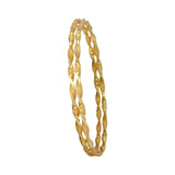 Elegant Gold Plated Designer Spiral Bangles - K Supreme