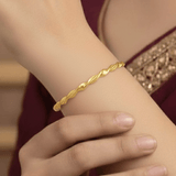 Elegant Gold Plated Designer Spiral Bangles - K Supreme