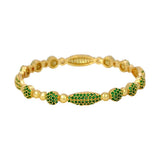 Elegant Gold Plated Designer Stone Bangle - K Supreme