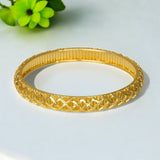 Elegant Gold Plated Designer Two - Line Net Bangle - KSupreme
