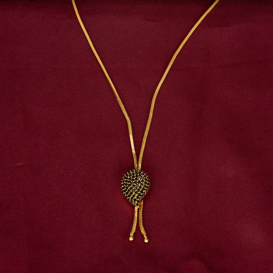 Elegant Gold Plated Stone Pendant Chain - KSupreme