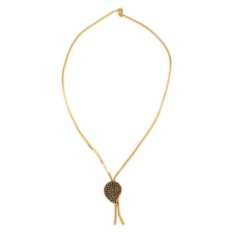 Elegant Gold Plated Stone Pendant Chain - KSupreme