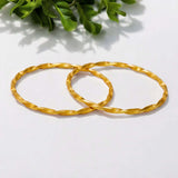 Elegant Gold Plated Twisted Bangles - K Supreme