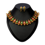 Elegant Multi-Color Antique Peacock Necklace Set
