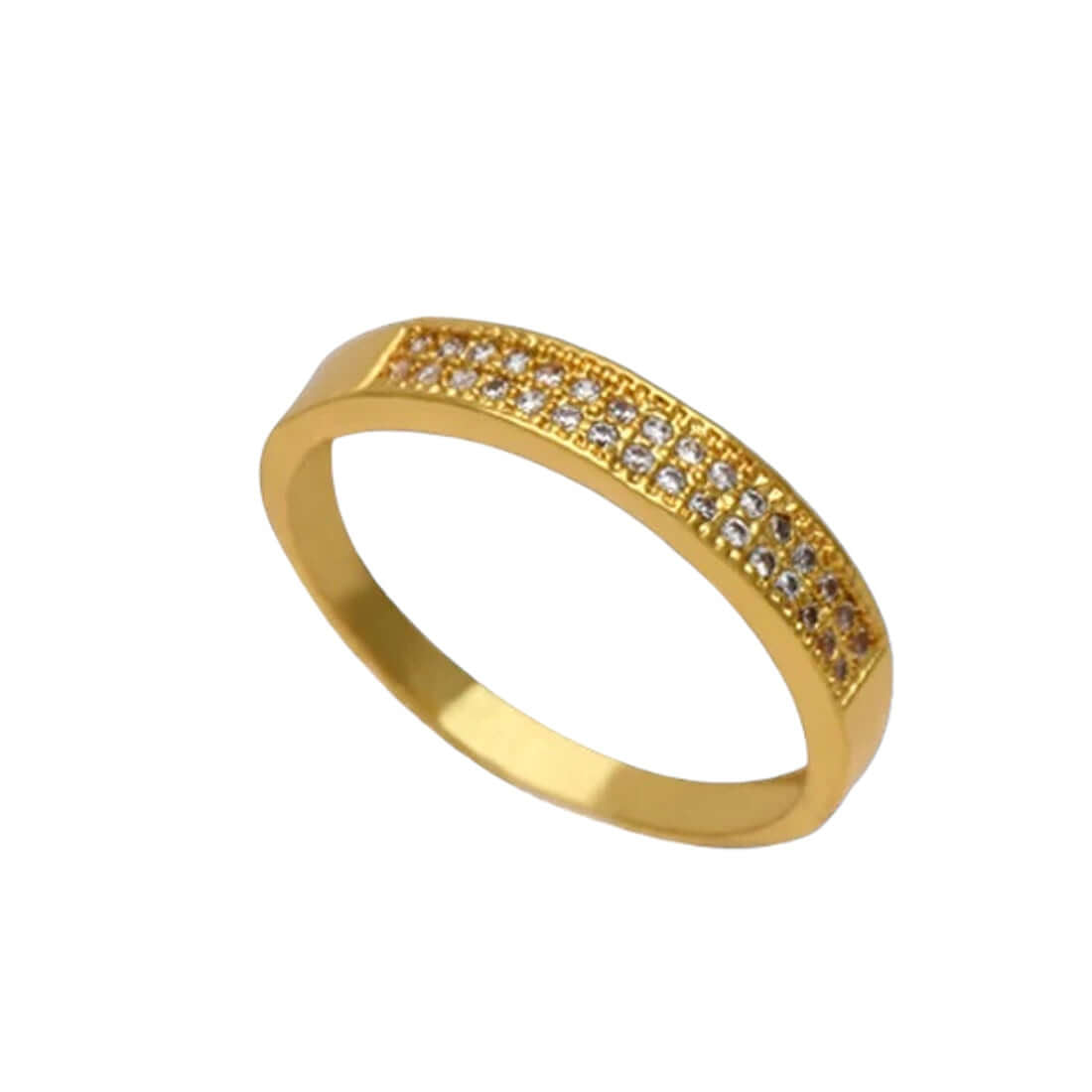 Enchanting Gold Plated Semi - precious Stones Finger Ring - K Supreme