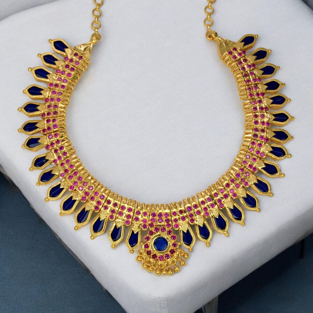 Enchanting Kerala Heritage Nagapadam Choker Necklace - K Supreme