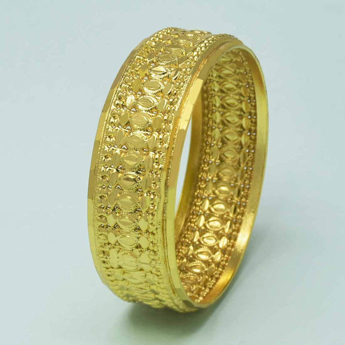 Ethnic Gold Plated Broad Designer Bridal Bangle