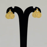 Ethnic Gold - Plated Stone Lakshmi Kasu Stud Earrings - K Supreme