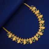 Ethnic Round Enamel Gold Plated Lakshmi Mango Choker - KSupreme