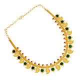 Ethnic Round Enamel Gold Plated Lakshmi Mango Choker - KSupreme