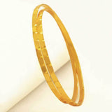 Evergreen Gold Plated Designer Cutting Glass Bangles - K Supreme