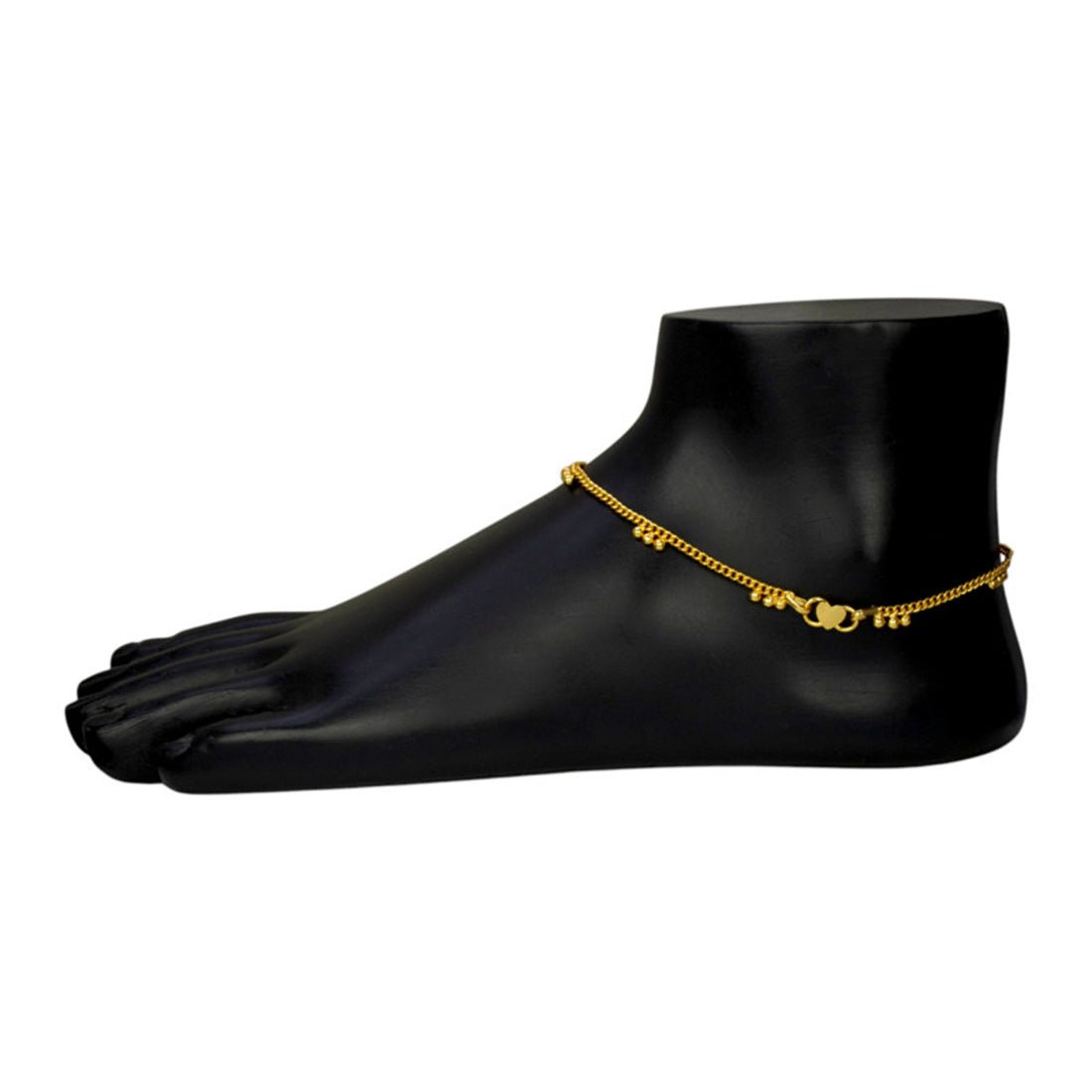 Expand Elegant Gold Plated Beads Thin Link Chain Anklets - KSupreme