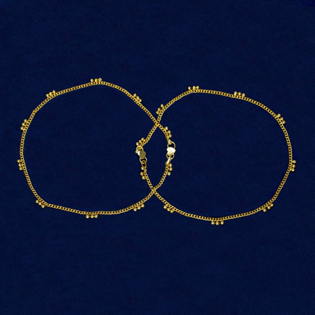 Expand Elegant Gold Plated Beads Thin Link Chain Anklets - KSupreme