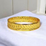 Expand Elegant Gold Plated Head Coin Bangle Kasuvala - KSupreme