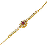 Expand Gold Plated Floral CZ Stone Ladies Bracelet - KSupreme