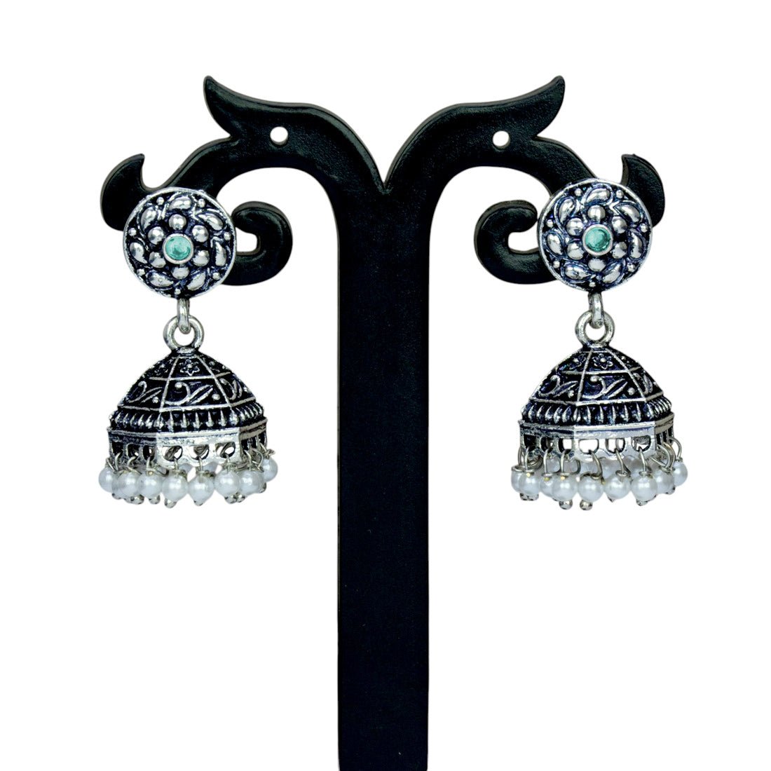 Fashion Black Metal Oxidized Jimikki/Jhumka Earrings - KSupreme