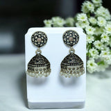 Fashion Black Metal Oxidized Jimikki/Jhumka Earrings - KSupreme