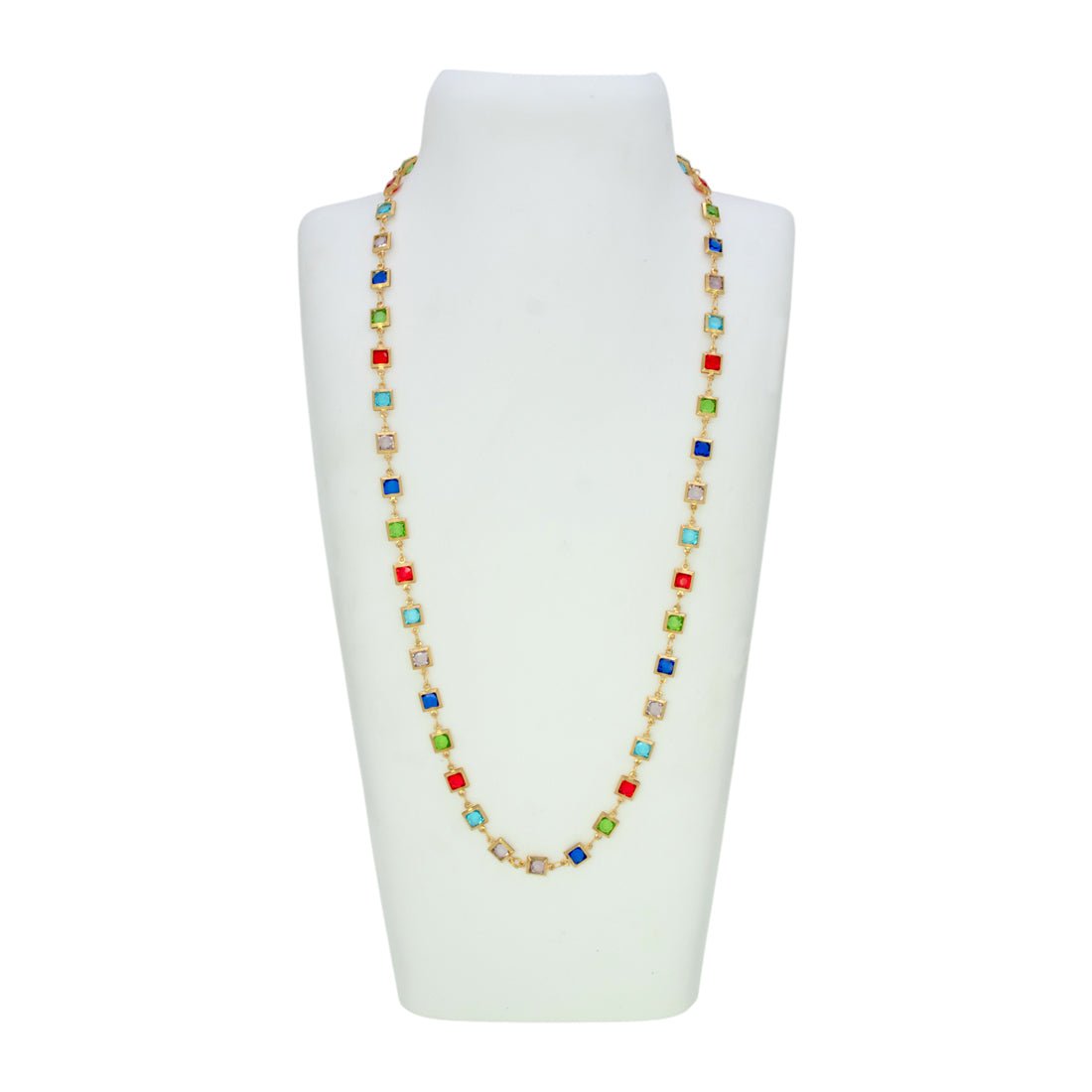 Fashionable Light - weight Multi - colour Stone Chain - KSupreme