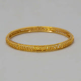 Floral Filigree Gold Plated Net Bangle - K Supreme