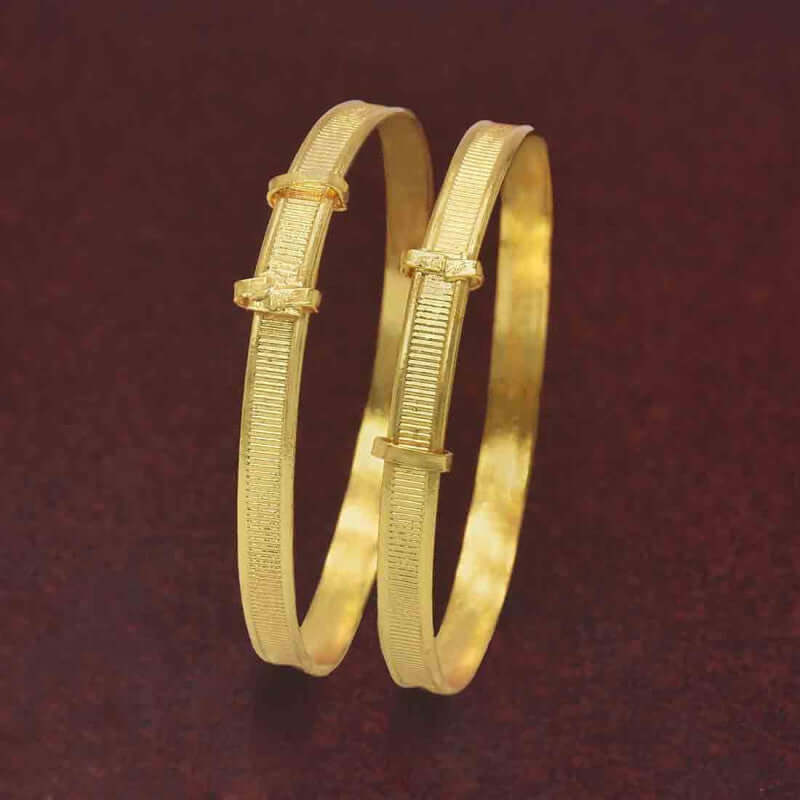 Adjustable Gold Plated Rail Baby Bangles
