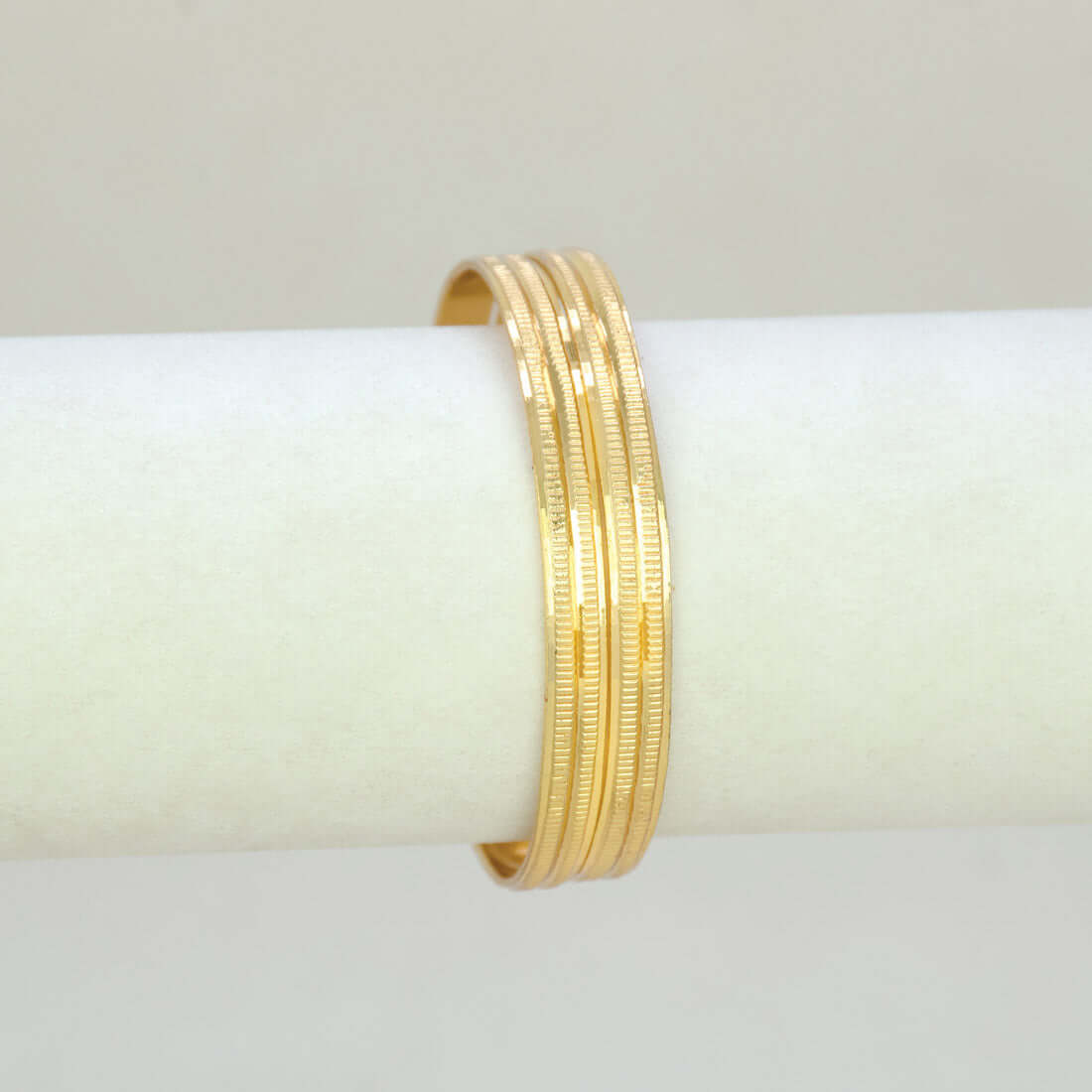 Gold Plated Baby Double - Line Rail Bangles - K Supreme