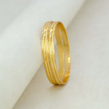 Gold Plated Baby Double - Line Rail Bangles - K Supreme