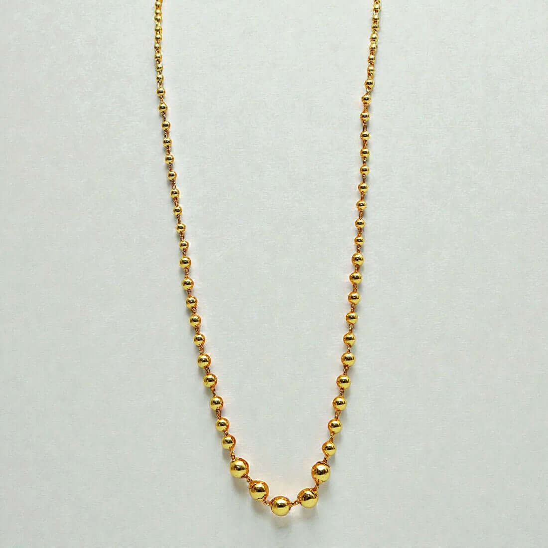 Gold Plated Ball Chain Necklace - K Supreme